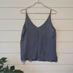 BP Navy and White Striped Camisole Nautical Summer Coastal Blouse - Size M